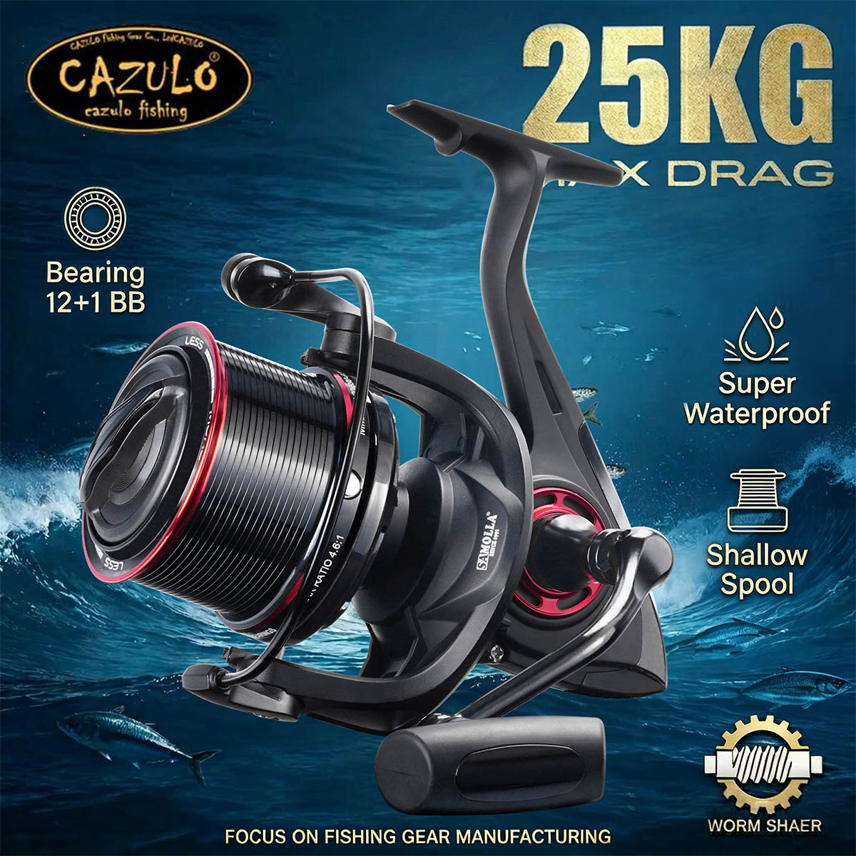 Reel Drag Knob - بكرة صيد CAZULO طويلة المدى للصيد